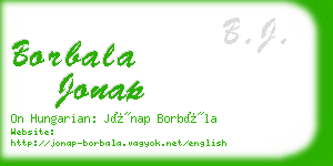 borbala jonap business card