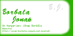 borbala jonap business card